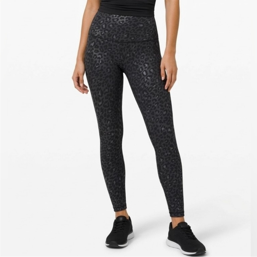 Beyond Yoga Lux High Waisted Midi Leggings Black Leopard Print Extra Small